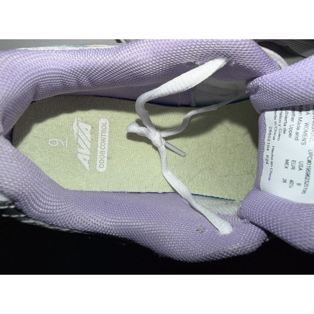 AVIA Women's Athletic Sneakers Gray Purple White Size 9 Comfort Walking Shoes‎